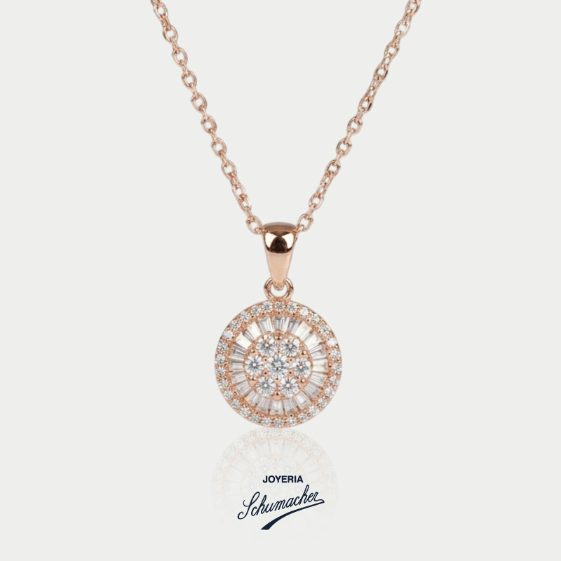 Collar_en_oro_rosado_con_brillantes_y_trapacios_Joyeria_Schumacher
