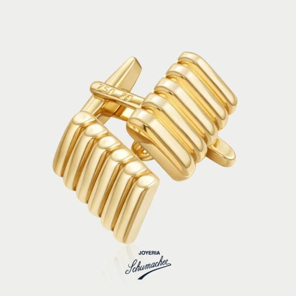 Mancornas en oro amarillo rectangular | Joyería Schumacher