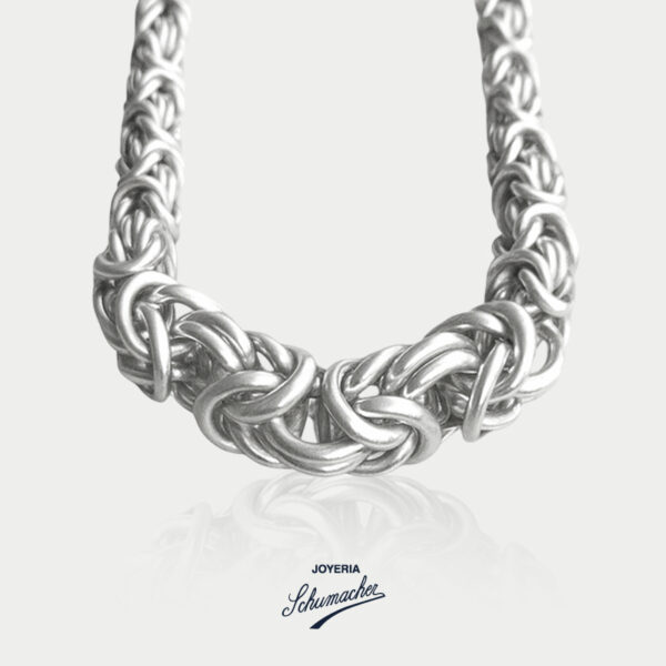 Collar en plata con tejido bizantino | Joyería Schumacher