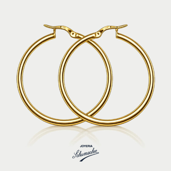 Aretes/Candongas en oro amarillo | Joyería Schumacher