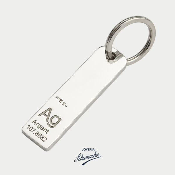 Llavero en plata esterlina, diseño símbolo plata | Christofle