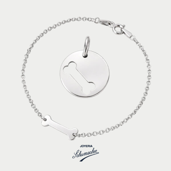 Pulsera y placa en plata para ti y tu mascota | Joyería Schumacher